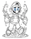 Placeholder: mario coloring page, full body (((((white background))))), only use an outline., real style, line art, white color, clean line art, white background, Sketch style