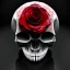 Placeholder: Cracked Skull and red rose, marble texture, dark, fantasy art, shallow depth of field, macro lens, unreal engine 5, ultra detailed,8k, HDR, hyperphotorealistic, bone, set in fire