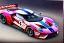 Placeholder: a true-to-life 2016 ford gt race car, pen and color marker, centered, intricate, extreme detailed, photorealism, center view, racetrack background, pivot on ford, painting by cheryl kelley