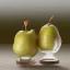 Placeholder: Beautiful double image by blending a windy sea and glass pears. The sea should serve as the primary background, skillfully incorporating its details into shiny glass pears, sharp focus, double exposure, shiny glass apple, (pear transparent glass shape) (sea inside) lifeless, dead, glass apple, earthy colors, decadence, complex design, ultra-realistic, high-definition, highly detailed, dark softbox image, ray tracing, cinematic, HDR, realistic (double exposure: 1.1)