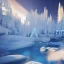 Placeholder: castello di cristallo bianco e oro ， cascata, diamanti, aurora boreale, ice and snow, blue and white, sole liscio e luminoso ， atmosfera di luce soffusa, effetto luce ， vaporwave colorato, concept art, dettaglio liscio ed estremamente nitido, dettaglio finemente regolato, altissima definizione , 8 k, motore irreale 5, messa a fuoco ultra nitida