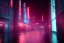 Placeholder: cinematic, night, Tokyo, dark, Rain, high definition, blue neon lights, blender 3d