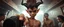Placeholder: nephilim ai meat grinder camera meetup selfie smart transcendent innocent little devil with big hairdo and no horns pointing at camera