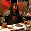 Placeholder: Klingon artist working in mixed media.