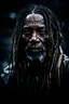 Placeholder: a close up of a person with dreadlocks, a character portrait,oily, muddy wet , rain dirt running down his face, by Lee Jeffries, unsplash contest winner, hyperrealism, she is dressed in shaman clothes, covered with tar. dslr, 8 k highly detailed ❤🔥 🔥 💀 🤖 🚀, the look of an elderly person