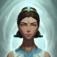 Placeholder: a Portrait of Nefertiti as a waterbender in lenged of korra art style