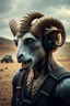 Placeholder: side profile, mechanic man scary (autofarm) in movie poster movie release date 2025 form,a portrait hybrid mixed turned head body part sheep, giant eyes sheep alien style horror look. as five headed mouth open, rough teeth, turn head around, landrover crash in background(&*&*^%$^#%$#%$^%$#^#$#^%#$^$#