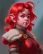Placeholder: a portrait of a fantasy halfling rouge, painted by Mike Saas
