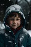 Placeholder: Schnee mit einem Jungen in der mitte