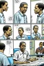 Placeholder: Obama’s hospital incident as a comic strip.