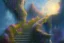 Placeholder: long stairway up to heaven, atmospheric, mystical, beautiful colours, romanticism, fantasy, Neo-Impressionism