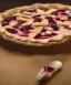 Placeholder: Photorealistic slice of pie with cosmic filling