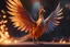 Placeholder: phoenix bird with flaming wings, Cinematic lighting, Volumetric lighting, Epic composition, Photorealism, Bokeh blur, Very high detail, Sony Alpha α7, ISO1900, Character design, Unreal Engine, Octane render, HDR, Subsurface scattering