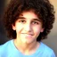 Placeholder: beautiful 12 year old arabic boy with curly hair and blue eyes