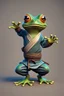 Placeholder: hi poly Mud Kung Fu Ninja Frog T-pose just the character and simple background