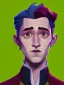 Placeholder: Portrait of a 30 year old strange gay wizard like Mary Poppins