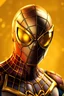 Placeholder: Gold Spiderman wearing Gold Sunglasses. With Gold details and a Gold background.