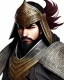 Placeholder: Detailed anime Ninja, dark brown hair, beard, black and red dragon scale armor, intricate details, full body portrait, keep head in frame, slight smile, black Japanese motif, concept art, highly detailed, digital painting, concept art, sharp focus, illustration, art by Yoji Shinkawa, Isis