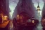 Placeholder: Corner Train run raid Train Canal River and corner shop greengrocer in colorful Italian street+Gothic city+BioShock+Dishonored+Bloodborne +trieste+Edinburgh+Chicago+victorian London+decòpunk Skyscraper+ +steampunk+biopunk+alphonse mucha, greg rutkowski,matte painting, cryengine, hyper detailed, felix kelly, fantasy art, seb mckinnon