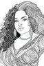 Placeholder: coloring page of black curvy woman