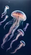 Placeholder: Draw jellyfish, translucent and slightly shining, floating in the dark. Let their forms blur like the boundaries between a dream and reality.