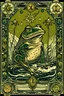 Placeholder: tarot card style of a frog