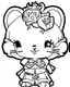 Placeholder: outline art for real Hello Kitty coloring page, Japanese manga style, cartoon style, cute face, white background sketch style, full body is a must, only use outline, clean line art, no shadow, bold outline