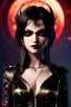 Placeholder: Smirking gothic anime vampire, waist up portrait, 8k resolution, intricate details, ornate details, soft lighting, vibrant colors, retroanime, masterpiece, intricate eyeliner, dark eyeshadow, eyes, intricate tattoos, futuristic cityscape background