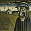 Placeholder: the evil false messiah laughs and escapes across the wet plain by Juan gris