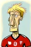 Placeholder: Erling Braut Holland Norwegian football player ,cartoon 2d