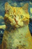 Placeholder: Portrait of a cat by Van Gogh