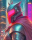 Placeholder: Best quality, masterpiece, ultra high definition, Retro Futuristic,cyberpunk knight Comic style