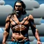 Placeholder: Jason Momoa toddler, full body, dramatic lighting, hyper realistic