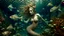 Placeholder: A surreal underwater scene with a mermaid-like figure swimming amidst a checkered pattern background, with a fish and other aquatic, ray-traced effects, ultrarealistic, insanely detailed and intricate, hypermaximalist, elegant, ornate, hyper realistic, super detailed, by sam