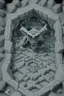 Placeholder: hexagon stone labyrinth featuring gargoyle skeleton in the style of escher, 8k, trending art