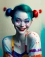 Placeholder: painting by koson ohara and marta bevacqua, Harley Quinn Smile