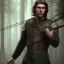 Placeholder: Male, Dark hair, Photorealism, Archer, Dark Forrest background