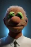 Placeholder: Waist up muppet Portrait, Vladimir Putin as muppet doll, Black suit, photo studio, blue background, unreal engine 5, concept art, art station, god lights, ray tracing, RTX, lumen lighting, ultra detail, volumetric lighting, 3d.