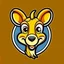 Placeholder: Kangaroo Mascot Logo in the style of 1997 pop culture, Fancy, Professional, Hotel Logo.