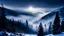 Placeholder: Valley,Night sky,fir forrest scenery,river plate,valley,heavy mist,mist shadows,tree,nature,midnight,snow,fir tree,holy night