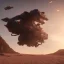 Placeholder: Armored Core machine robot fights another Armored Core fly in the sky in the desert with the ocean where you can see the space in the sky with the twilight on the horizon, 4k resolution