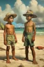 Placeholder: cuban little boys on the beach painting neoclassism