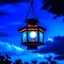 Placeholder: a wish lantern against a dark blue sky, photo quality