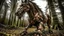 Placeholder: monster horse with claws and fangs in woodland