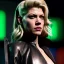 Placeholder: Actress, Katheryn Winnick, android woman, leather coat, cyber punk, neon, army, bamboo, blood, portrait, studio photo, unreal engine 5, soft color, 16 bit, god lights, ray tracing, RTX, lumen lighting, ultra deatail, volumetric lighting, 3d, finely drawn, hd.