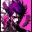 Placeholder: beautiful punk girl, hyper detailed, hyperdetailed, intricately detailed, illustration by <kilian eng> <Yoji Shinkawa>, purple tones,