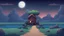 Placeholder: moonlight background for 2d platformer no front side only sky