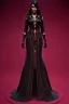 Placeholder: evil witch in black leather gown