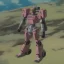 Placeholder: mecha with tracks for a tank. His body is armor and his hands are machine guns. The robot head has animal as a driver.