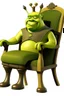 Placeholder: chair with shrek head, no background